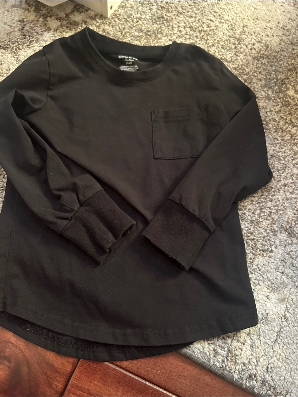 Little Bipsy Black Long Sleeve Pocket Tee